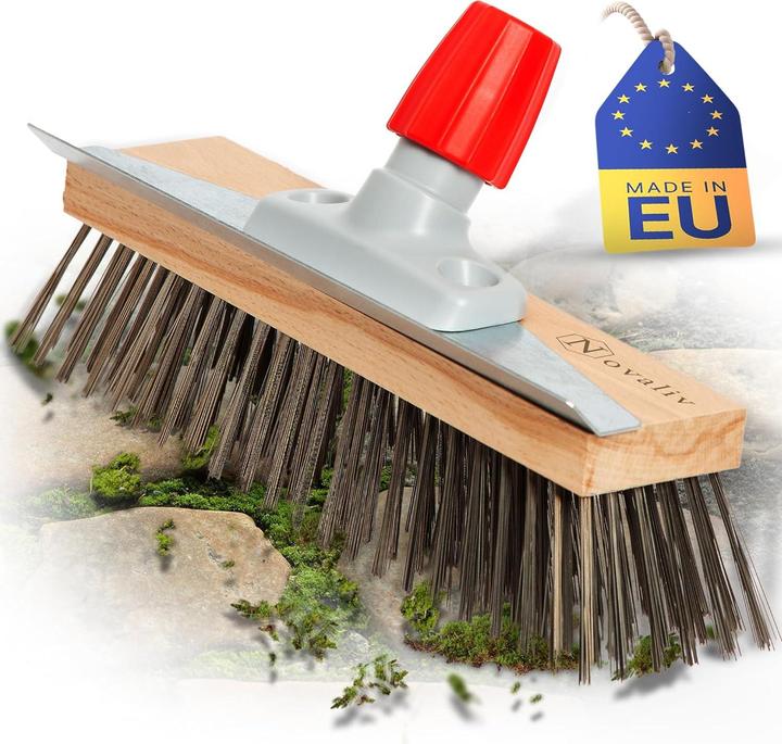 Image du produit Novaliv Robuster Drahtbesen Moos - Effiziente Moosentfernung, Drahtbürste, 6-Reihen Metallborsten, f (1 pcs)