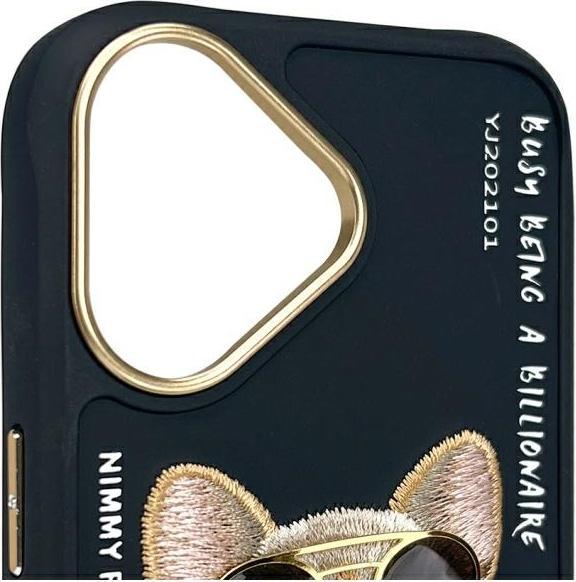 Productafbeelding Audi Nimmy hoesje iPhone 16 6.1" zwart Bril Cool Dog (Apple iPhone 16)
