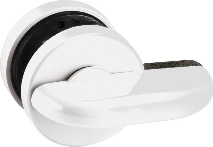 Produktbild ECO Überwurfriegel WC (Trennwand) mit Notöffnung über Vierkantdorn 8mm weiss (Türgriff)