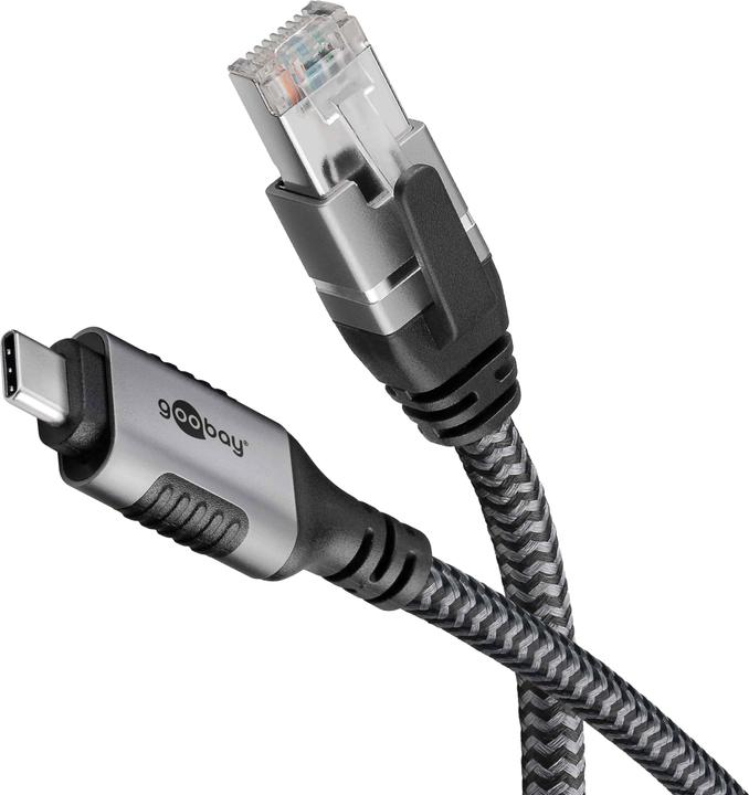 Goobay Câble Ethernet USB-C vers RJ45, 5 m (USB-C, RJ45, RJ45 (1x))
