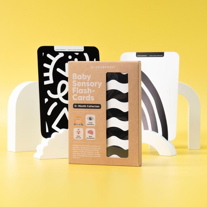 Image du produit Priya & Peanut Cartes sensorielles pour nouveau-nés – Jouet primé pour bébés