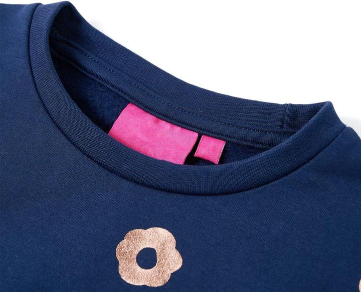 Actual product image VidaXL Children's sweatshirt navy blue 140,Material: 95 % cotton. 5 (140)