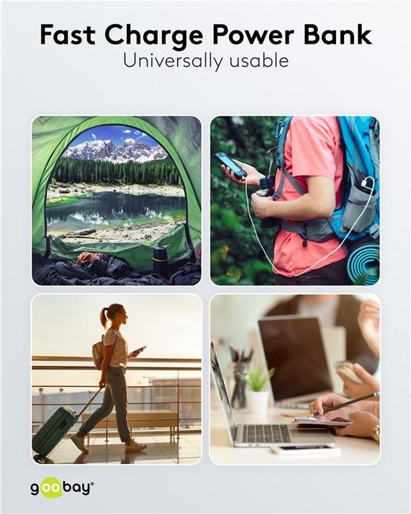 Actual product image Goobay Powerbank (10000 mAh, 22.50 W, 37 Wh)