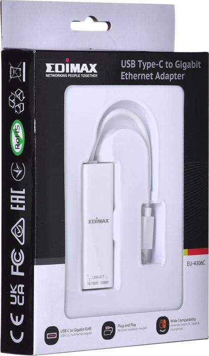 Immagine prodotto edimax Adattatore USB 3.2 Tipo C -> Gigabit Ethernet (USB 3.2, RJ45 (1x))