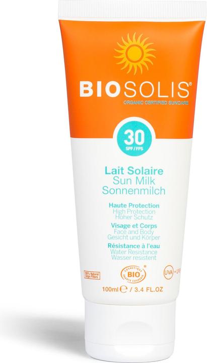 Actual product image Biosolis Sun Milk (Suntan lotion, SPF 30, 100 ml, 144 g)