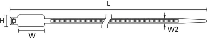 Actual product image HellermannTyton Cable marker cable tie 28x12,5mm (Plastic cable ties, 203 mm, 100 pcs.)