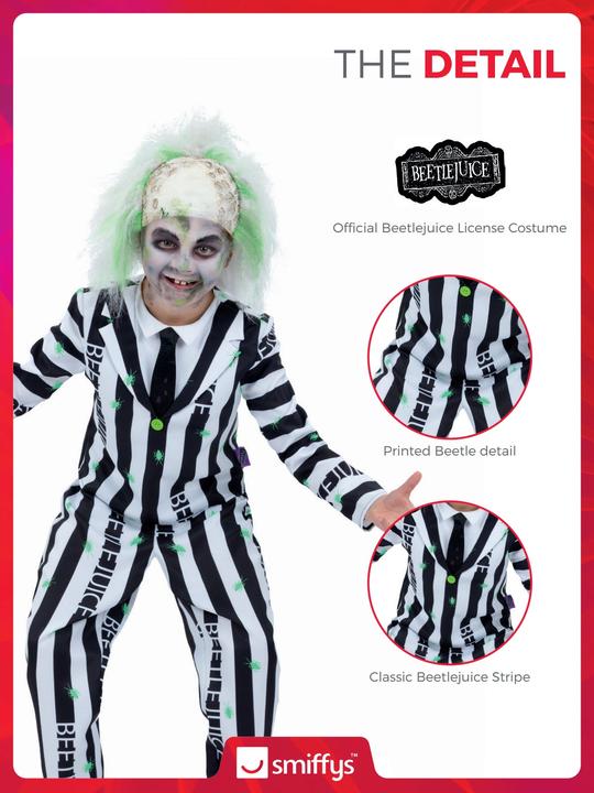 Actual product image Smiffys Beetlejuice Kostüm für Kinder (116, 122, 128)