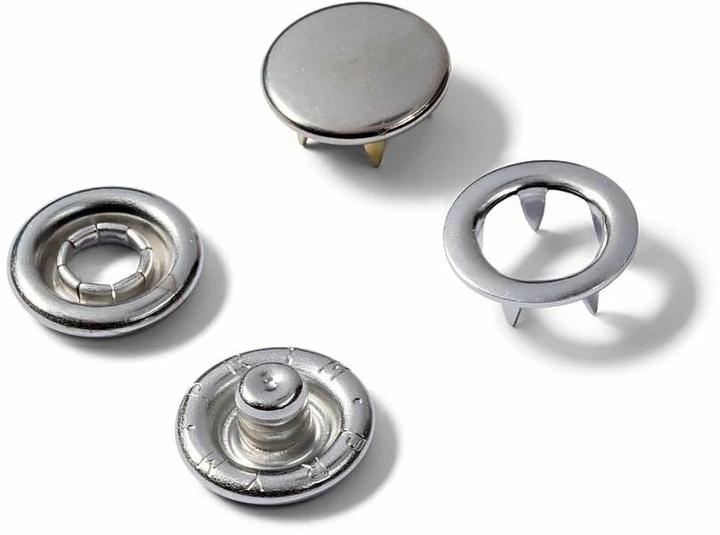 Produktbild Prym Druckknopf Jersey Kappe, nachfüllen, silber 10 mm, Karte 20 Stk.