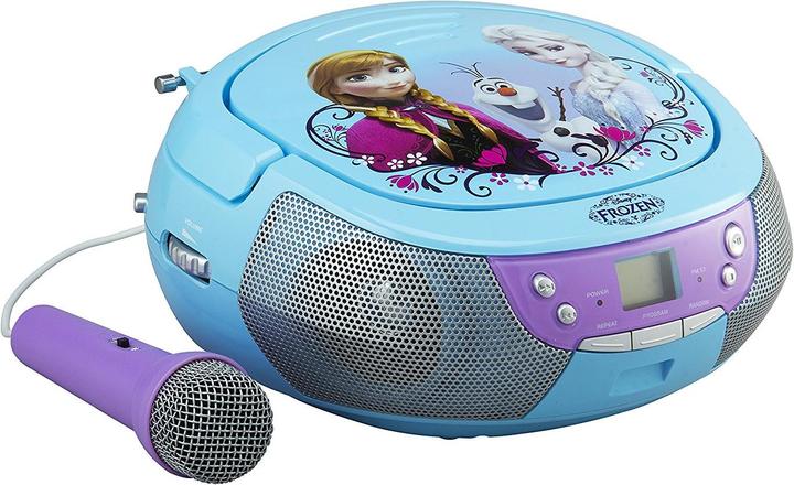 Immagine prodotto eKids Lettore CD Disney Frozen con microfono per bambini portatile Anna e Elsa -430
