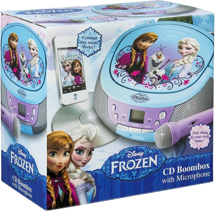 Immagine prodotto eKids Lettore CD Disney Frozen con microfono per bambini portatile Anna e Elsa -430