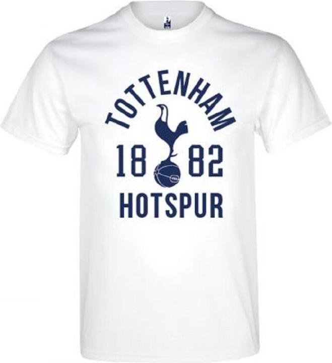 Actual product image Tottenham Hotspur FC Spurs Unisex Adults White T Shirt With 1882 Design (S)