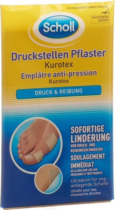 Actual product image Scholl Kurotex pressure sore plaster (5 x)