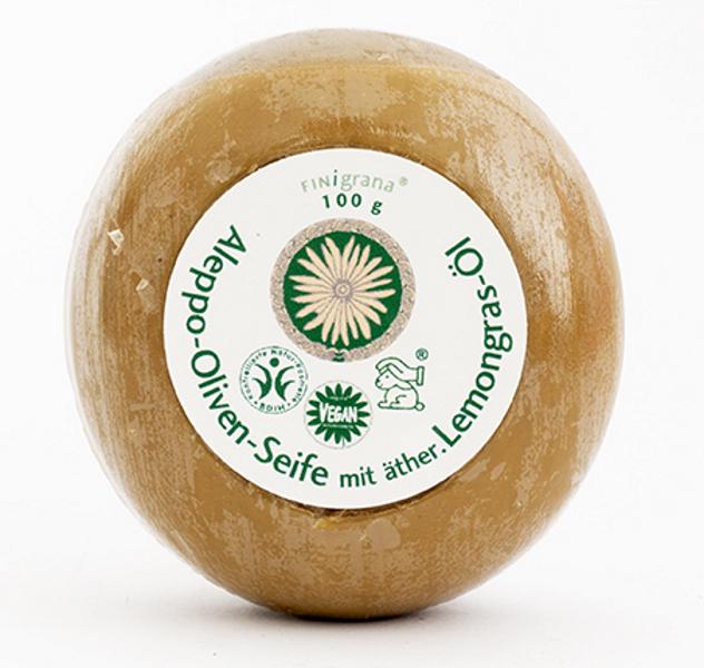 Actual product image FINigrana Aleppo soap lemongrass round (Liquid soap)