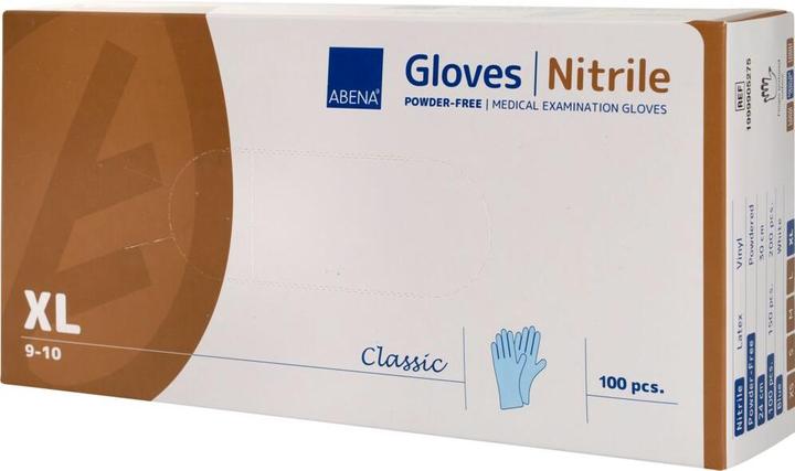 Image du produit Abena Classic gants nitrile XL 240mm non poudrés non stériles bleu 100 pc (XL)
