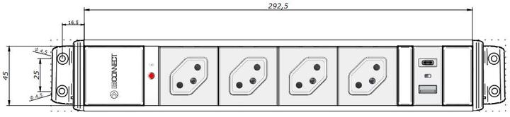 Produktbild IB Connect Steckdosenleiste Cubo 4x T13, USB A+C, Weiss (4 x, Typ 13, USB)