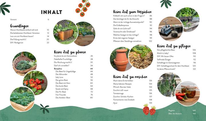 Actual product image Keine Zeit zu gärtnern – Easy Ernteglück im Hochbeet (German, Jessica Achtsnicht, 2024)