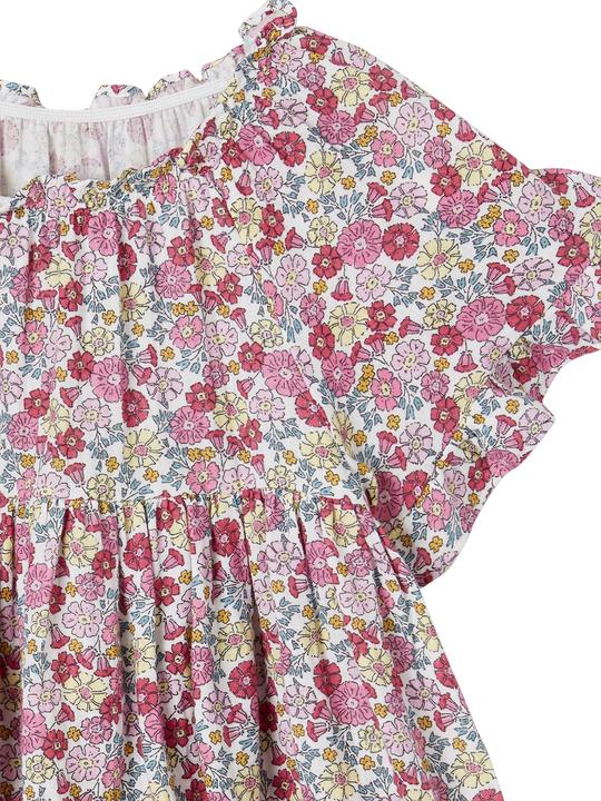 Produktbild Vertbaudet Geblümtes Mädchen Kleid mit Schmetterlingsärmeln (146)