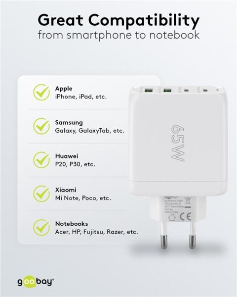 Image du produit Goobay Chargeur rapide multiport (68 W)
