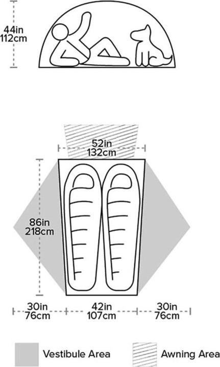 Produktbild Big Agnes Salt Creek SL2 Zelt (Kuppelzelt, 1.86 kg, 2 Personen)