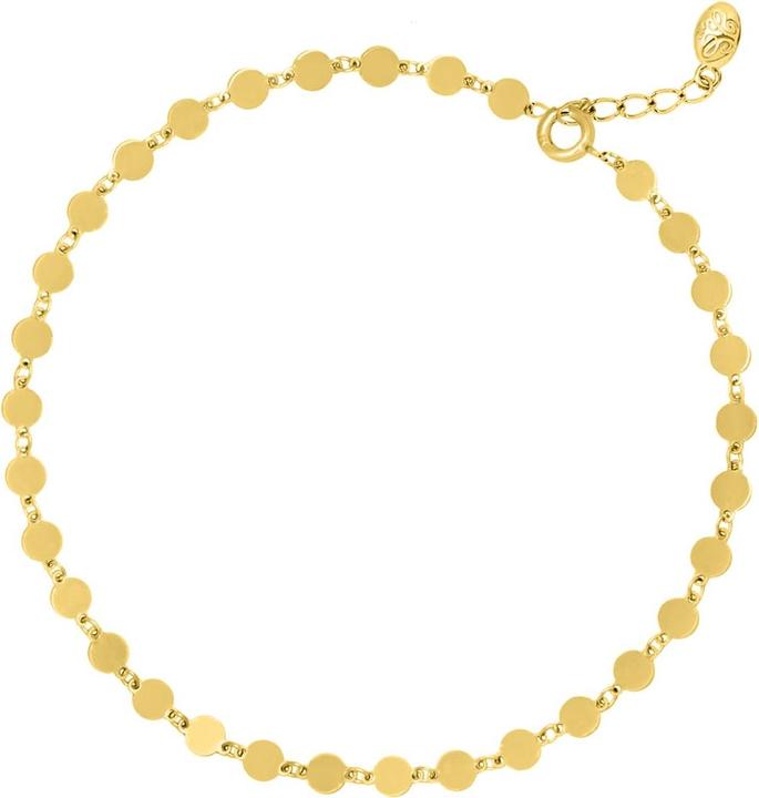 Candy Fusskette Maya, 925 Sterling Silber, vergoldet (925 Sterling Silber, 18k vergoldet, 925er Sterlingsilber, 25 cm)