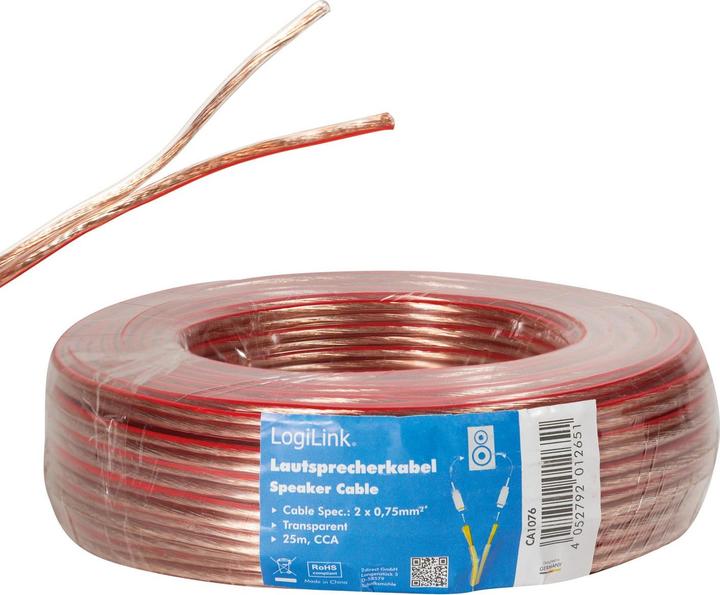 Immagine prodotto LogiLink CA Cavo per altoparlanti (25 m, 0.75 mm².)