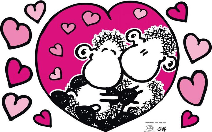 Image du produit Sheepworld Je t'aime (100 x 63 cm)