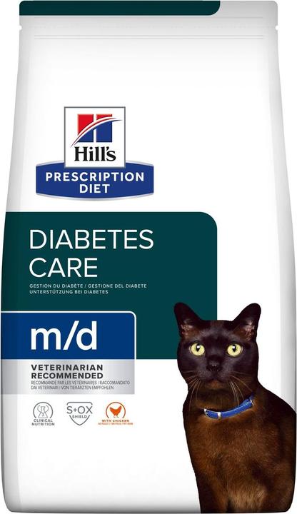 Hill's PD M/D Diabetes Care Chicken - dry cat food - 3kg (4 Stk., 3000 g)
