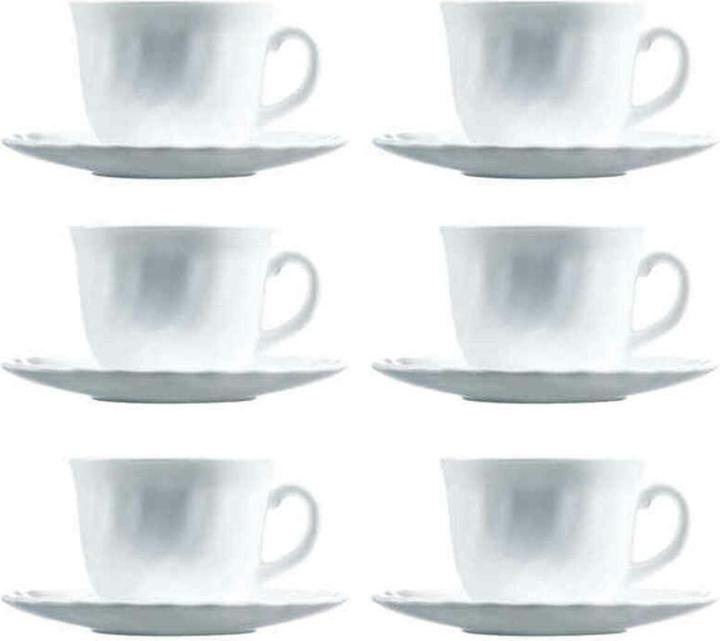 Image du produit Luminarc Tasse à café avec soucoupe Trianon 220 ml blanc (220 ml, 6 x)