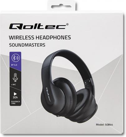 Actual product image Qoltec 50844 Wireless Headphones (30 h, Wireless)
