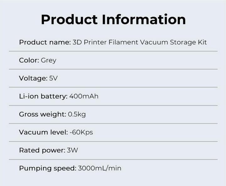Image du produit Creality Vakuumierer Pumpe (Nettoyage)
