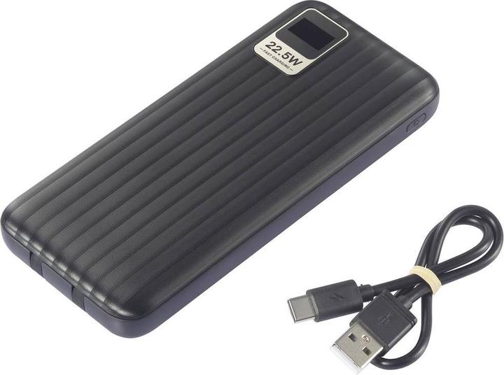 Actual product image Voltcraft VC-WT-K512 Powerbank 10000 mAh Fast Charge LiPo Black Status indicator (10000 mAh, 18 W, 37 Wh)