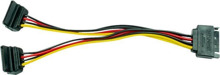Actual product image Intertech Inter-Tech 88885532 SATA cable 0.15 m SATA 15-pin 2 x SATA 15-pin