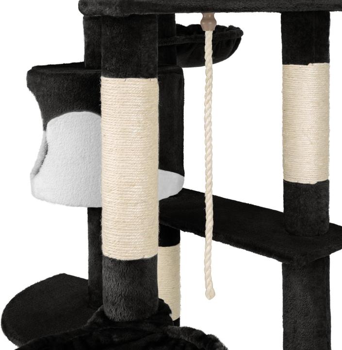 Produktbild tectake Kratzbaum Duki (204 cm, Schwarz, Weiss)