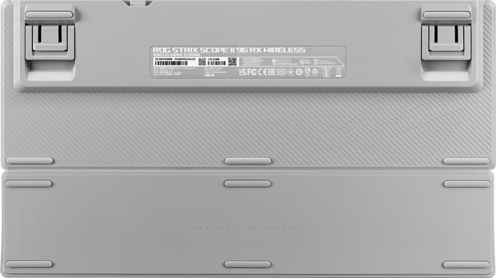 Actual product image ASUS Tastatur ROG Strix Scope II 96 RX Wireless WHT (DE, Wireless, Cable)