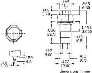Image du produit Velleman R18-24A BOUTON-POUSSOIR OFF-ON ROUGE 3A/125V