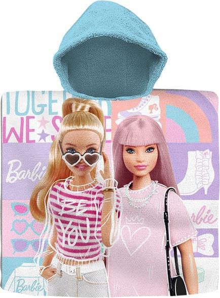 Produktbild Kids Euroswan Barbie - Badeponcho - rosa/türkis - ca. 60 x 120 cm