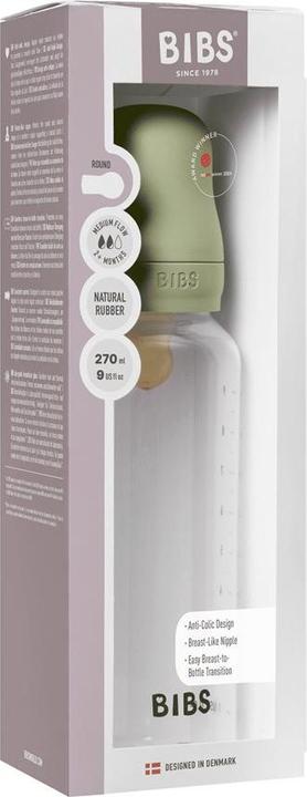 Actual product image Bibs Anti Kolik Flasche Latex 270 ml Medium Flow Sage (270 ml)