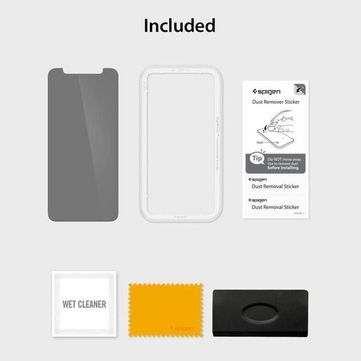 Actual product image Spigen Tempered Glass Alm Glass.Tr Iphone 11 Privacy (1 Piece, Apple iPhone XR, Apple iPhone 11)
