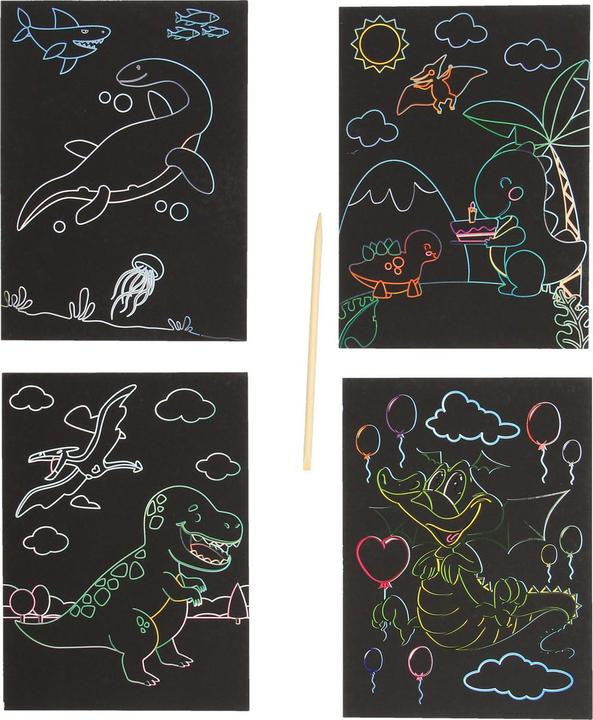 Actual product image Scratch cards Dinos
