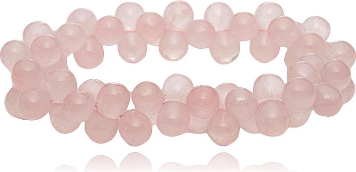 Leyda Rosenquarz Armband (17 cm, Farbstein)