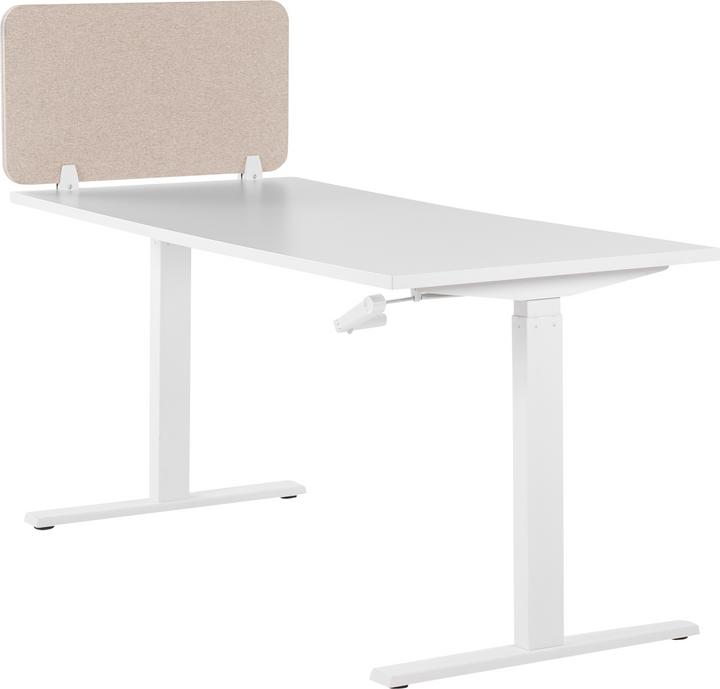 Actual product image Beliani Desk divider beige 80 x 40 cm WALLY