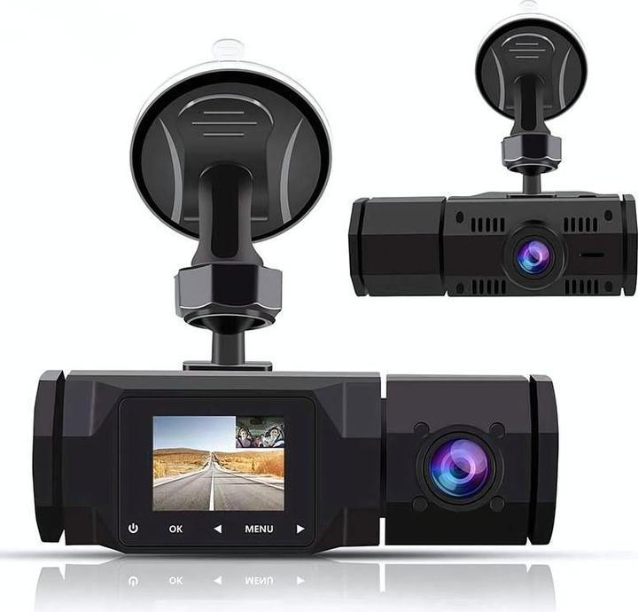 Image du produit Hermex Dual-Dashcam Full-HD Autofront-Kamera Onboard-Kamera Innenraum Auto (Microphone intégré, Vision nocturne, Accéléromètre, Full HD)