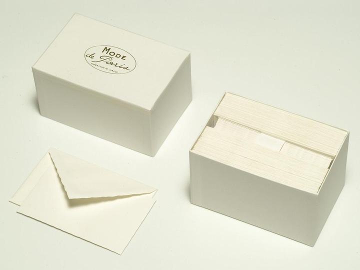Image du produit G. Lalo Boite Mode de Paris, 30cartes-30 enveloppes, coupe Moyen-Age - blanc (300 x 100 mm, 96 x)