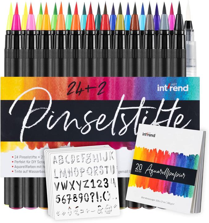 Immagine prodotto Int!rend Brush Pen Aquarell-Set (51-teilig) (Multicolore, 51 x)