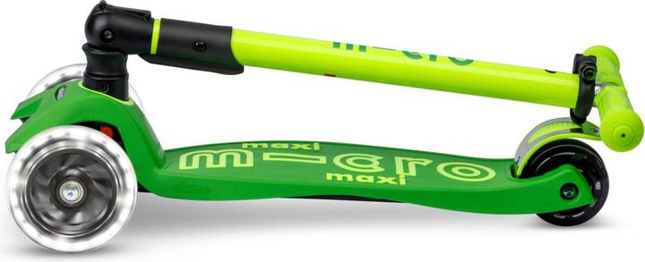 Actual product image Micro Scooter Maxi Deluxe Foldable Neon LED Parrot Green