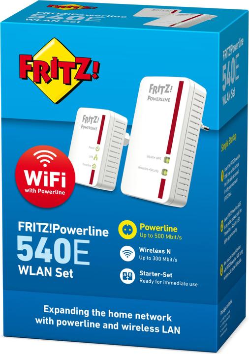 Produktbild AVM FRITZ!Powerline 540E WLAN Set International (500 Mbit/s)