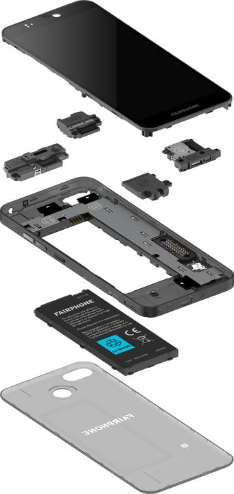 Produktbild Fairphone 3 (64 GB, Dark Translucent, 5.65", Dual SIM, 12 Mpx, 4G)
