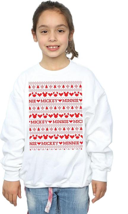 Immagine prodotto Disney Mickey And Minnie Christmas Fair Isle Felpa Ragazze (152, 158)