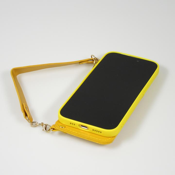 Immagine prodotto PhoneLook Cover in silicone morbido al tatto con tasca in pelle per carte o soldi e cordino integrato (Apple iPhone 14 Pro)