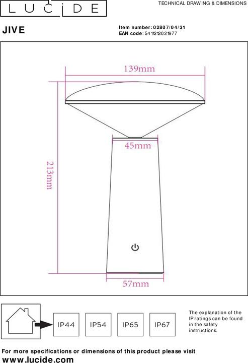 Image du produit Lucide Lampes de table (180 lm)